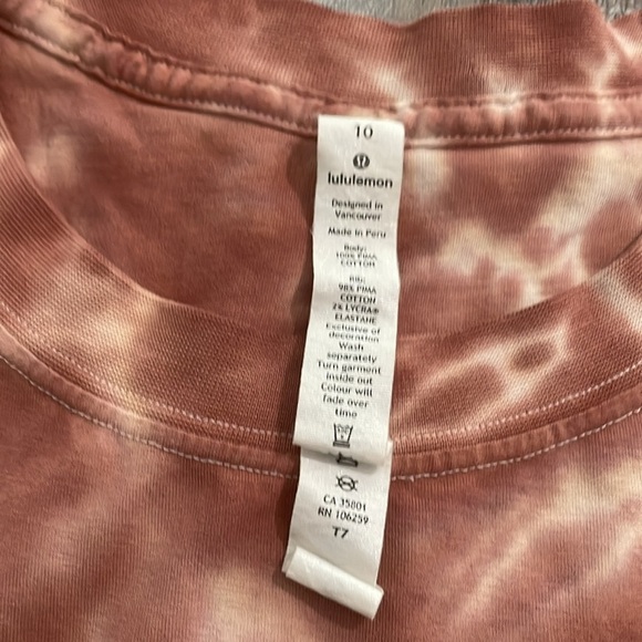 Lululemon All Yours Tank Tie Dye Marmoleado size 10 - Picture 5 of 7